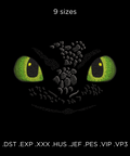 Dragon Eyes machine embroidery design