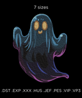 Neon Ghost, machine embroidery design