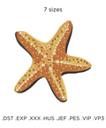 Sea star, machine embroidery design