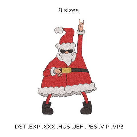 Merry Santa, machine embroidery design