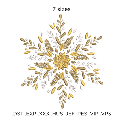  machine embroidery design, fairy snowflake for the new year