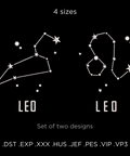 Constellation Leo, machine embroidery design