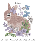 Easter Cute Bunny, machine embroidery design