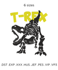 T-Rex skeleton - Hoop&Stitch