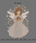 Christmas Angel, machine embroidery design