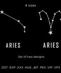 Constellation Aries, machine embroidery design