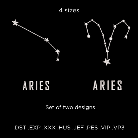 Constellation Aries, machine embroidery design