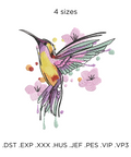 Hummingbird watercolor - Hoop&Stitch