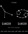 Constellation Cancer, machine embroidery design