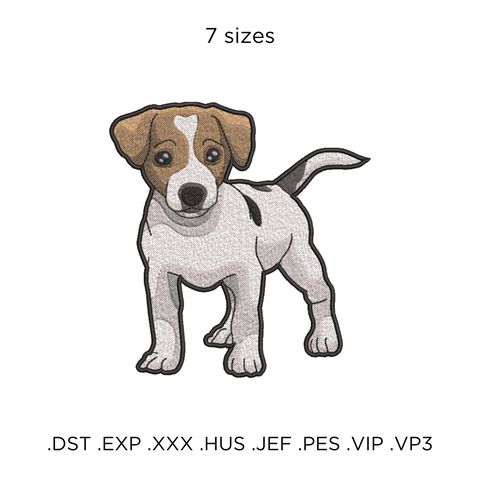  Jack Russell Terrier, machine embroidery design