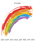 Rainbow Paint Machine embroidery design