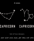 Constellation Capricorn, machine embroidery design