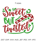 machine embroidery design Sweet but twisted Christmas