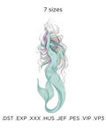 Magical Mermaid machine embroidery design