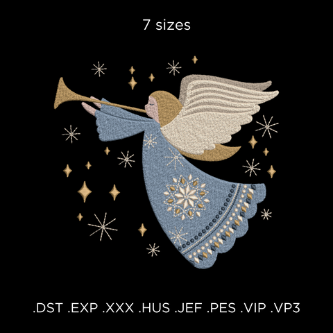 Christmas Angel machine embroidery design