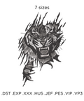 iger Roars, machine embroidery design