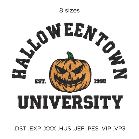 Halloweentown University machine embroidery design