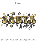 Santa Baby Christmas machine embroidery design