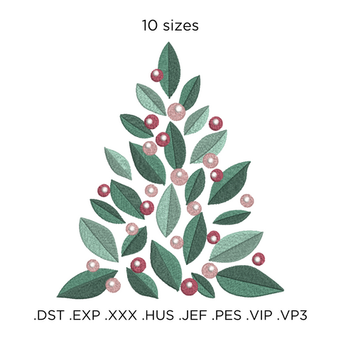 machine embroidery design, Christmas Tree