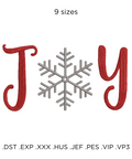 machine embroidery design Christmas JOY