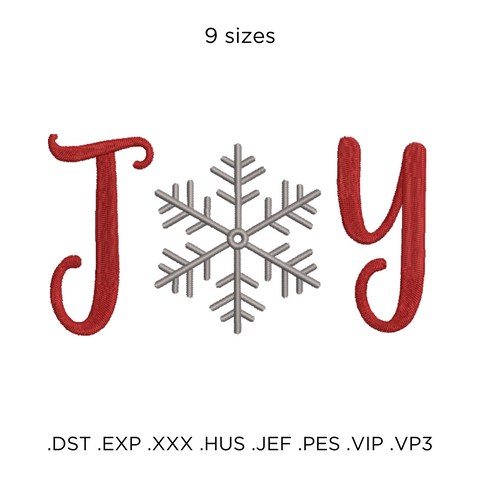 machine embroidery design Christmas JOY