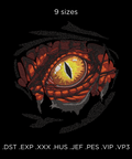 machine embroidery design Dragon Eye