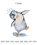 Cute Penguin baby, machine embroidery design