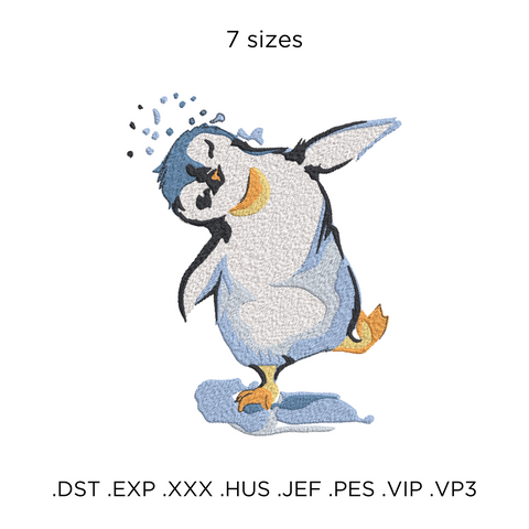 Cute Penguin baby, machine embroidery design