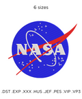 NASA Emblem, machine embroidery design