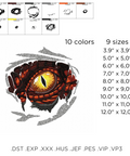 machine embroidery design Dragon Eye