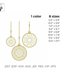 Openwork Christmas Balls machine embroidery design