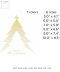 machine embroidery design Christmas Gold Tree