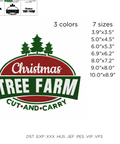 machine embroidery design Christmas tree farm