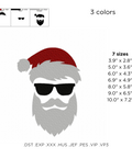 machine embroidery design Santa in Glasses