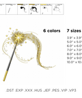 Magic Wand, machine embroidery design