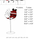 machine embroidery design ,Santa Claus in a Glass of Champagne