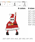 Merry Santa, machine embroidery design