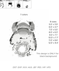 NASA Emblem Astronaut, machine embroidery design