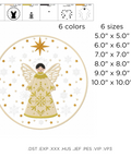 Machine embroidery design,Christmas Angel