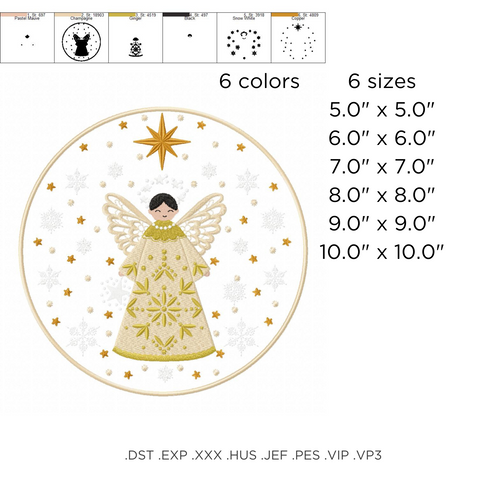 Machine embroidery design,Christmas Angel