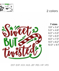 machine embroidery design Sweet but twisted Christmas