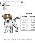  Jack Russell Terrier, machine embroidery design