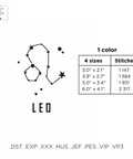 Constellation Leo, machine embroidery design