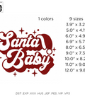 machine embroidery design Santa Baby Christmas