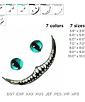 Cat Smile machine embroidery design