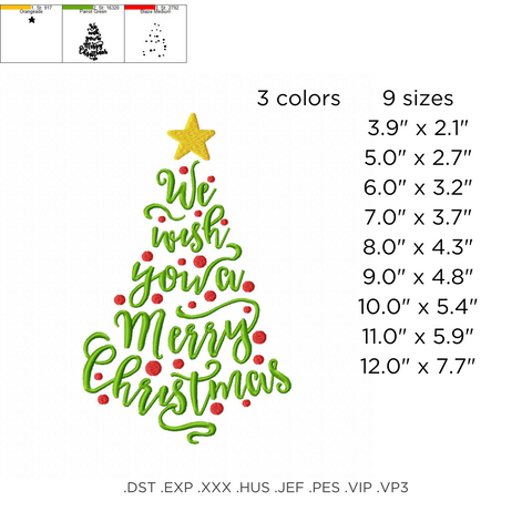 Machine embroidery design ,Christmas Tree