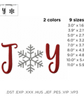 machine embroidery design Christmas JOY