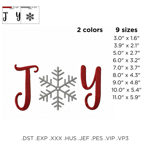 machine embroidery design Christmas JOY