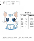 Cute anime Kitten - Hoop&Stitch