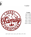 machine embroidery design Christmas family